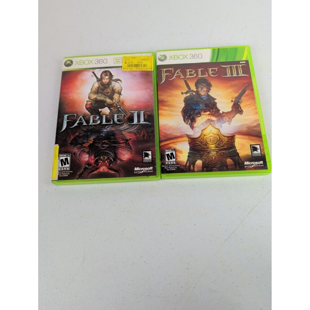 Xbox 360 Games Fable 2 3 CIB Fable II & Fable III Lot Of (2)